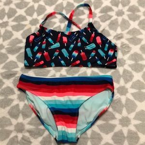 A Popsicle swimming suit with bottom and top